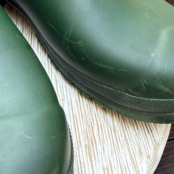 HUNTER ORIGINAL CHELSEA ANKLE BOOTS 10 WOMEN'S OUTDOOR RAINBOOT GREEN NEW PREPPY - Picture 6 of 13